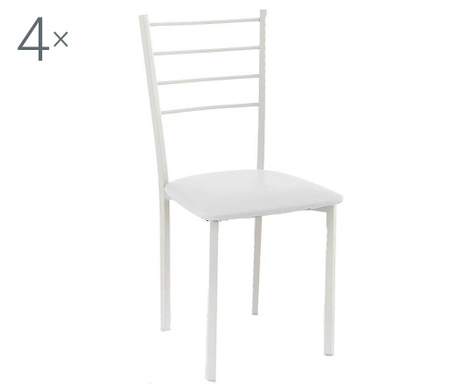Sada 4 židlí Just White