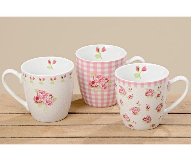 Flower Rose Pattern Bögre 400 ml