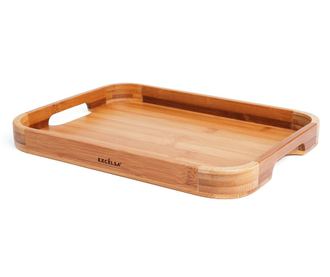 Tava pentru servire Excelsa, Ecoliving, lemn de bambus, 4x38x28 cm