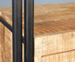 RESIGILAT Etajera Indian Hub, Industrial Cosmo Slim, lemn masiv de mango, 200x55x40 cm