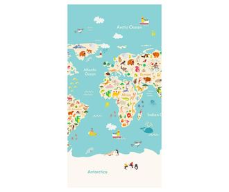 Плажна кърпа Worldmap 75x150 см