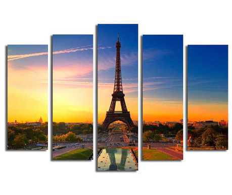 Set 5 slika Paris Sunset