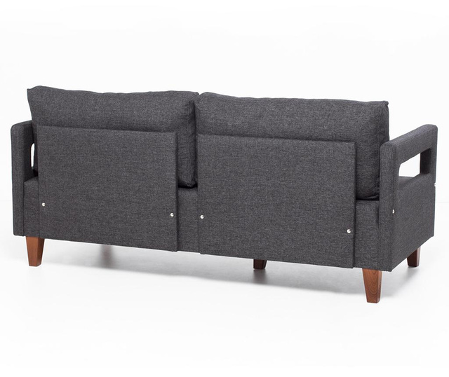 Canapea 2 locuri Balcab Home, Comfort Grey, gri, 65x175x80 cm