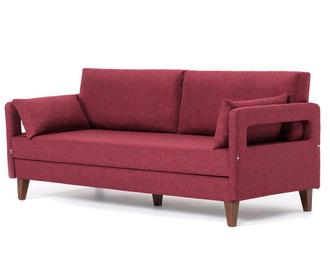 Comfort Claret Red Kihúzható háromszemélyes kanapé