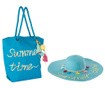 Set šešir i torba za plažu Hello Weekend Blue