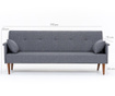 Navan Grey Kihúzható háromszemélyes kanapé