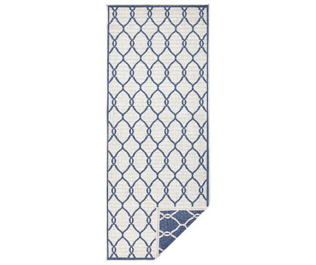 Килим за екстериор Twin Rimini Blue Cream 80x350 см