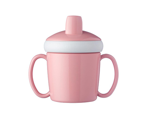 Otroška skodelica s pokrovom Nordic Pink 200 ml