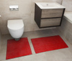 Комплект кърпа за крака и килим за баня Reversible Verica Red