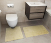 Set ručnik za noge i kupaonski tepih Reversible Verica Yellow