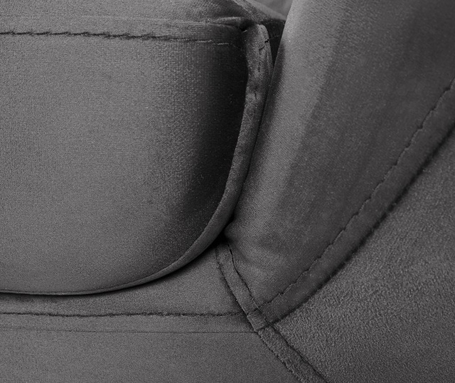 Benito Dark Grey Natural Háromszemélyes kanapé