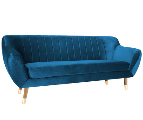 Benito Blue Natural Háromszemélyes kanapé