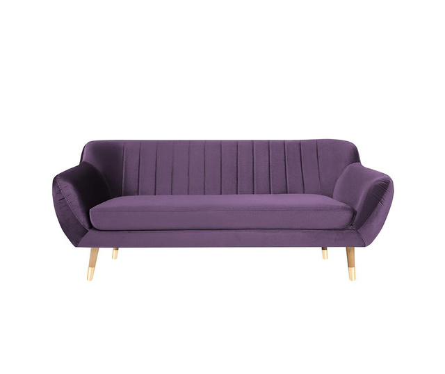 Benito Violet Natural Háromszemélyes kanapé