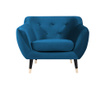 Fotoliu Mazzini Sofas, Amelie Blue Black, albastru, 102x73x83 cm