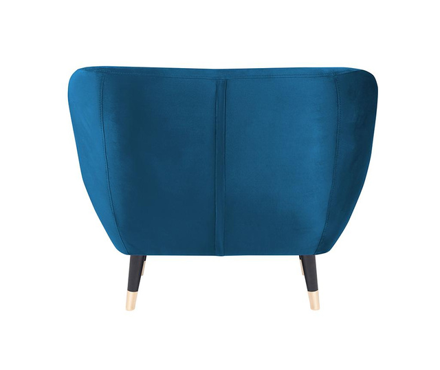 Fotoliu Mazzini Sofas, Amelie Blue Black, albastru, 102x73x83 cm