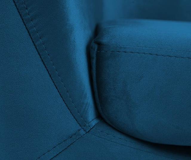 Fotoliu Mazzini Sofas, Amelie Blue Black, albastru, 102x73x83 cm