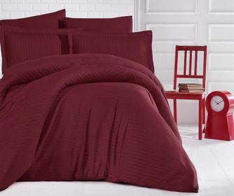 Posteljina King Satin Supreme Antrasit Bordeux