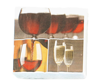 Set 20 papirnatih ubrusa Bar Wine 16.5x16.5