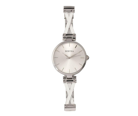 Дамски ръчен часовник Bertha Amanda Silver and White