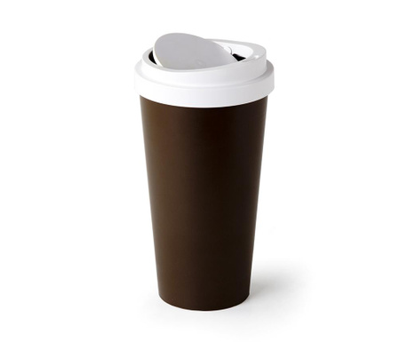 Kosz na śmieci z pokrywką Coffee Micro Brown 680 ml
