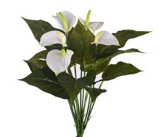 Šopek iz umetnega cvetja Laceleaf Bouquet White