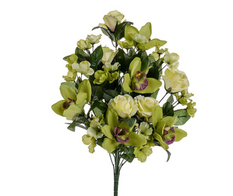Šopek iz umetnega cvetja Orchid and Roses Green