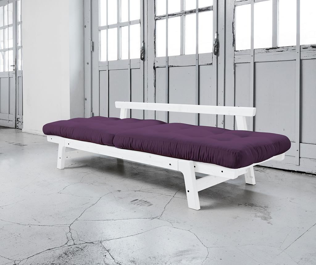 Sofa extensibila Step Lonetta White and Purple - 4