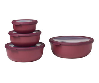 Set 4 posude s poklopcem Nordic Berry