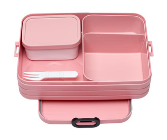 Bento Pink Ételtároló doboz 1 evőeszközzel M