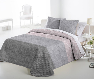 Set s prešitim posteljnim pregrinjalom Single Remy Grey 200x270 cm