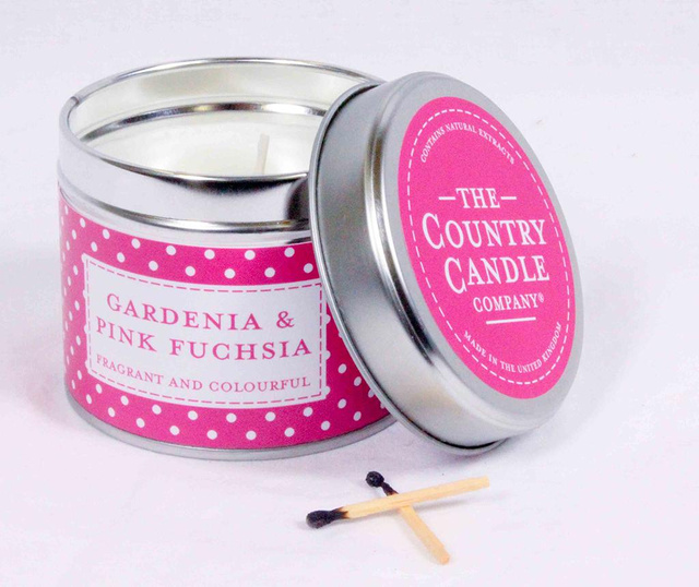 Dišeča sveča Polka Dot Gardenia and Pink Fuchsia