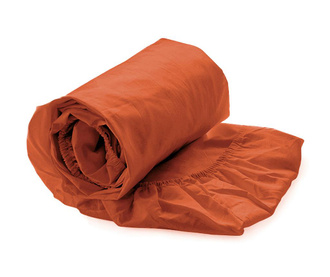 Cearsaf de pat cu elastic Satin Mecca Orange 90x200 cm