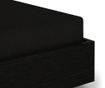 Долен чаршаф с ластик Satin Night Black 160x200 см