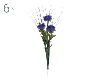 Set 6 umetnih cvetlic Centaurea Blue