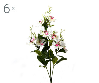 Set 6 umetnih cvetlic Orchidea Vanda White