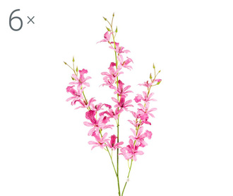 Set 6 flori artificiale Orchidea Beauty Mauve