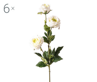 Комплект 6 изкуствени цветя Rosa Pompetuse
