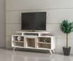 Set - TV omarica in 2 klubski mizici Kutay  White Cordoba