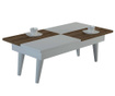 Masuta de cafea Wooden Art, Castrum  White Walnut, PAL melaminat, 90x44x30 cm