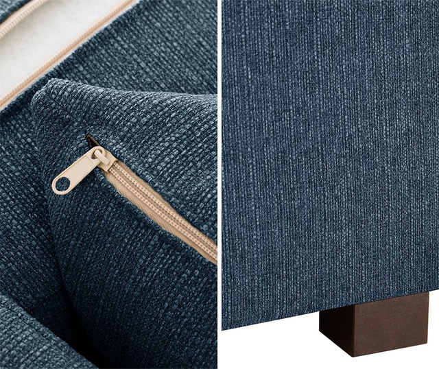 Fotoliu Rodier Interieurs, Organdi Blue Jeans, albastru jeans, 109x96x78 cm