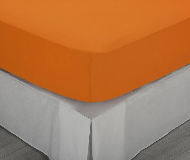 Cearsaf de pat cu elastic Laraline Orange 90x200 cm