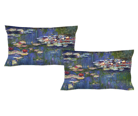 Set 2 jastučnice Monet Ninfee 50x80 cm