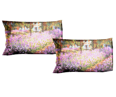 Комплект 2 калъфки за възглавница Monet Artist Garden