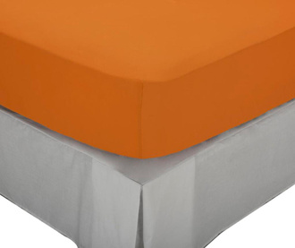 Cearsaf de pat cu elastic Laraline Orange 90x200 cm