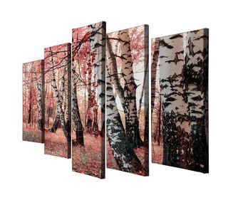 Σετ 5 πίνακες Wood