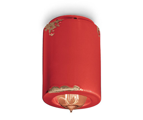 Stropna svetilka Vintage Cylinder Red