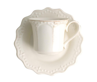 Set 6 šalica i 6 tanjurića Crown Ivory Tea