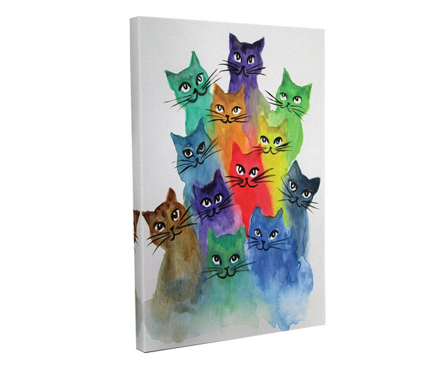 Tablou Majestic, Cats, panza imprimata, 30x40 cm