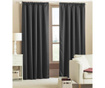 Set 2 zastora Blackout Woven Black 168x229 cm