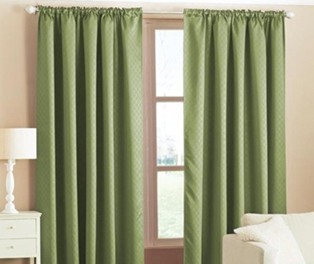 Set 2 zastorov Blackout Woven Green 168x229 cm